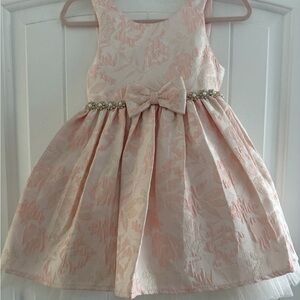 American Princess Blush Floral Dress with Bow